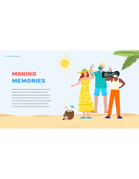 Summer Vacation Easy Presentation Template