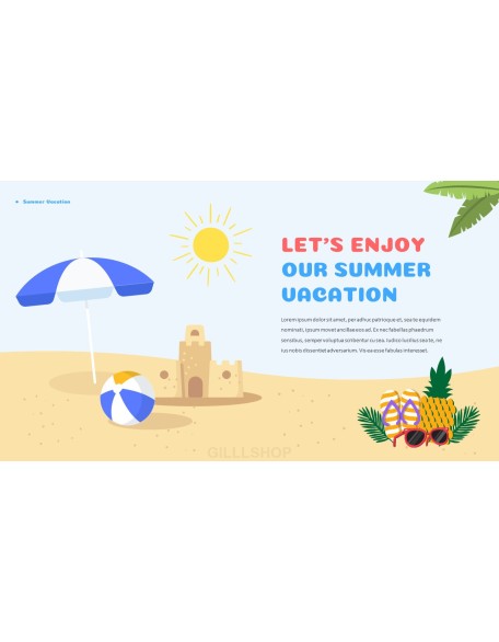 Summer Vacation Easy Presentation Template