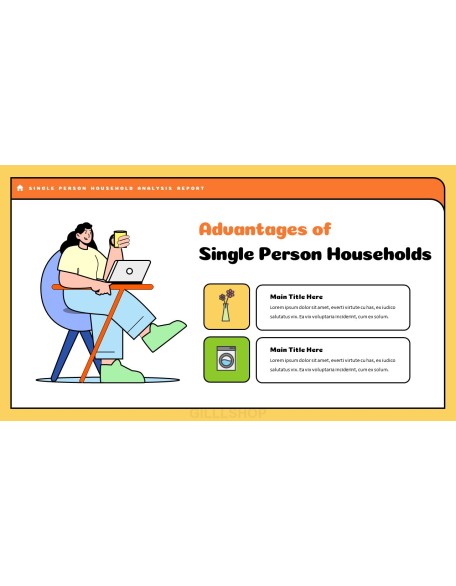 Single Person Household Analysis Product Pitch Presentation Template