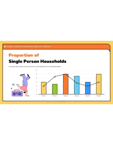 Single Person Household Analysis Product Pitch Presentation Template