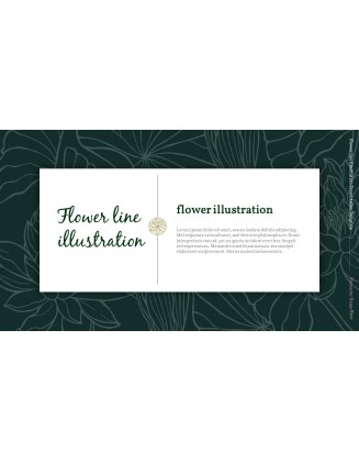 Flower line illustration Action plan PPT