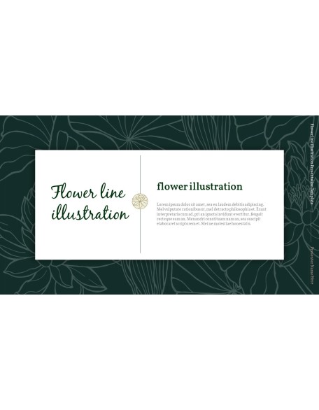 Flower line illustration Action plan PPT