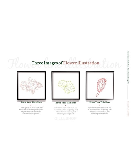 Flower line illustration Action plan PPT