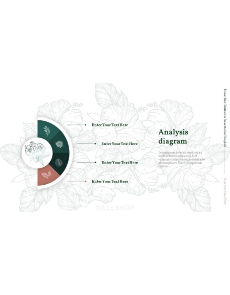 Flower line illustration Action plan PPT