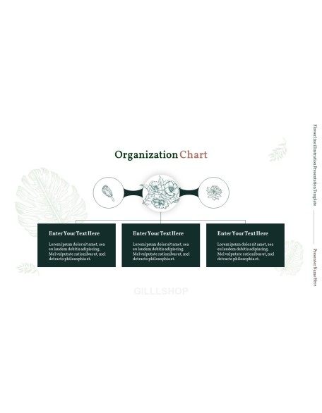 Flower line illustration Action plan PPT