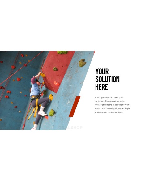 Motivated rock-climber PPT Slides