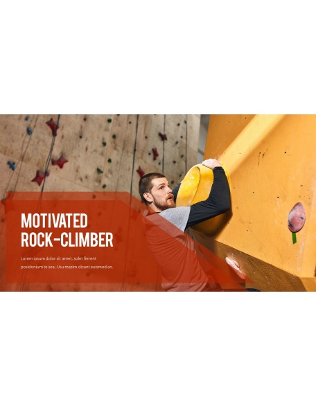 Motivated rock-climber PPT Slides