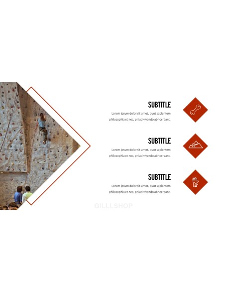 Motivated rock-climber PPT Slides
