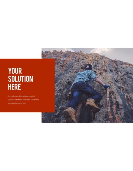 Motivated rock-climber PPT Slides