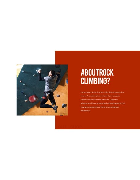 Motivated rock-climber PPT Slides