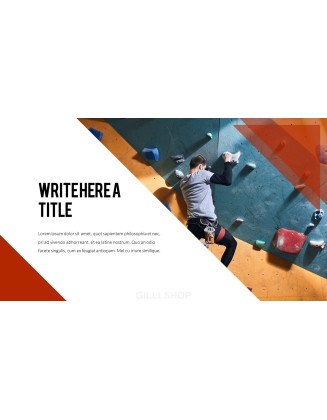 Motivated rock-climber PPT Slides