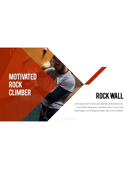 Motivated rock-climber PPT Slides