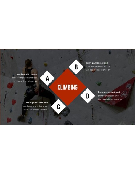 Motivated rock-climber PPT Slides