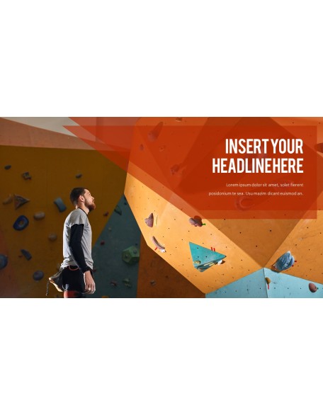 Motivated rock-climber PPT Slides