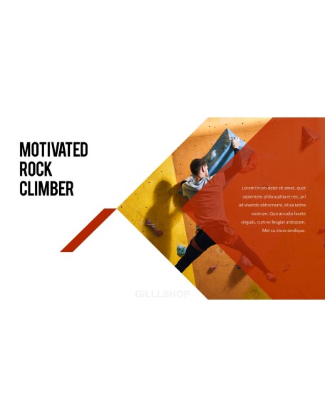 Motivated rock-climber PPT Slides