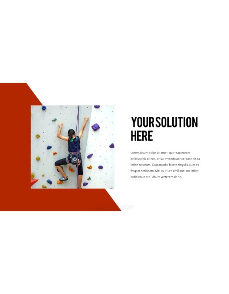 Motivated rock-climber PPT Slides