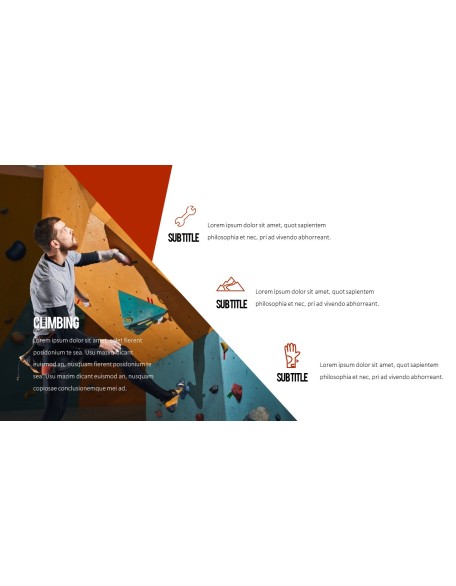 Motivated rock-climber PPT Slides