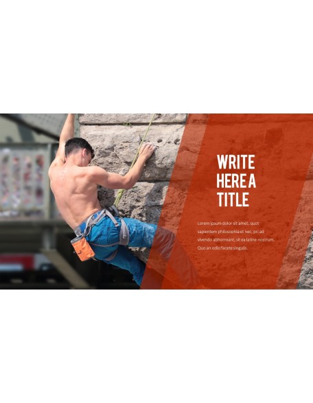 Motivated rock-climber PPT Slides