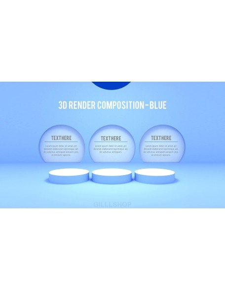 3D Render Composition Business plan PPT