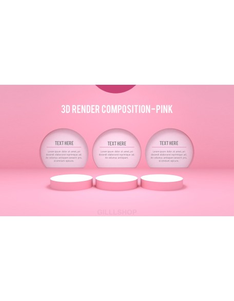 3D Render Composition Business plan PPT