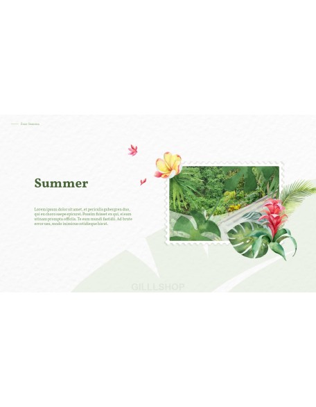 Four Seasons Watercolor Design Best Presentation Design