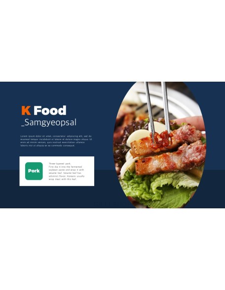 Korean Food template powerpoint