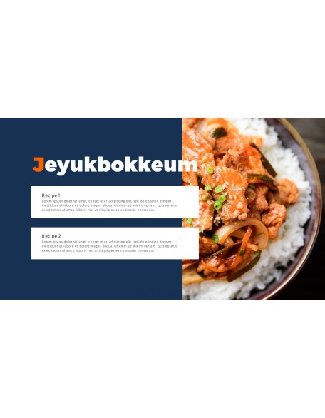 Korean Food template powerpoint