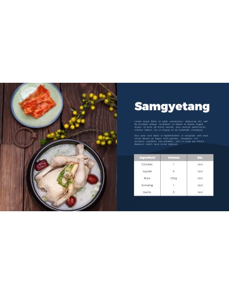 Korean Food template powerpoint