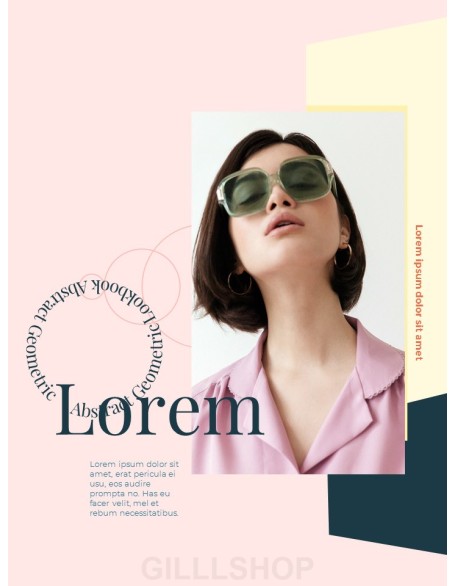 Abstract Geometric Lookbook Cover Presentation PowerPoint