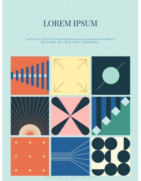 Abstract Geometric Lookbook Cover Presentation PowerPoint