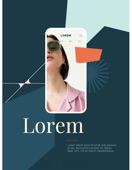 Abstract Geometric Lookbook Cover Presentation PowerPoint