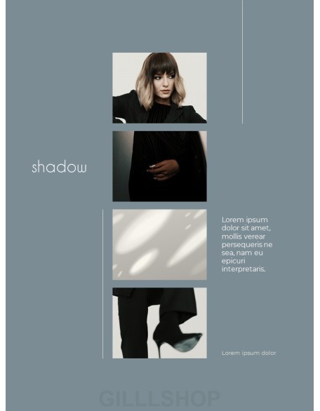 Shadow Concept Vertical ppt template