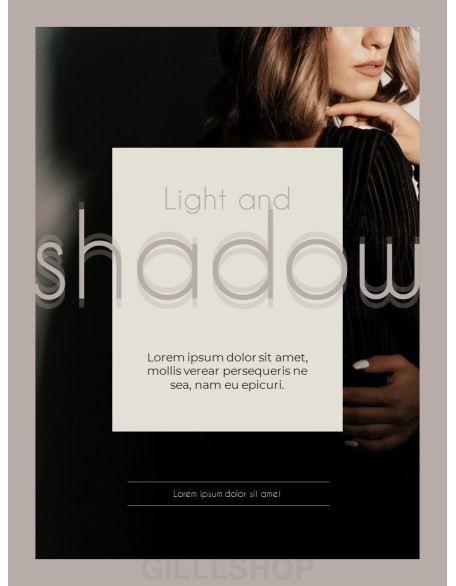 Shadow Concept Vertical ppt template