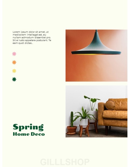 Spring Home Deco Interior Design Product Pitch Presentation Template