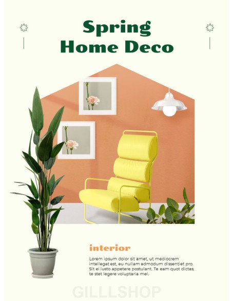 Spring Home Deco Interior Design Product Pitch Presentation Template