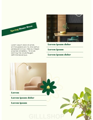 Spring Home Deco Interior Design Product Pitch Presentation Template