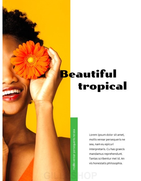 Colorful Tropical Concept PowerPoint Presentation Design