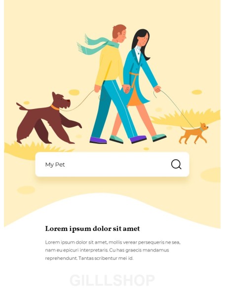 My Pet Friends Theme Illustration Vertical PowerPoint Presentations