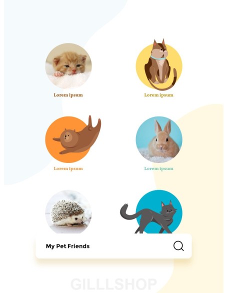 My Pet Friends Theme Illustration Vertical PowerPoint Presentations