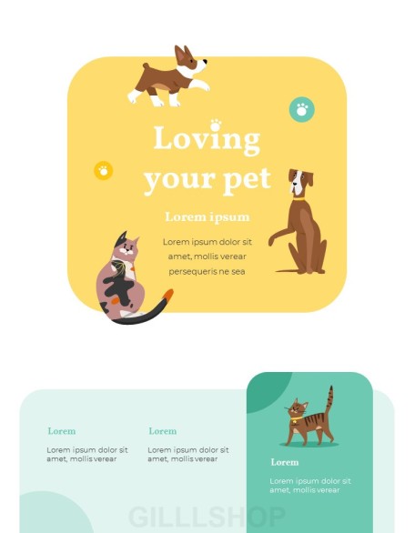 My Pet Friends Theme Illustration Vertical PowerPoint Presentations