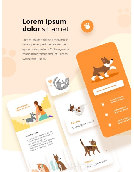 My Pet Friends Theme Illustration Vertical PowerPoint Presentations