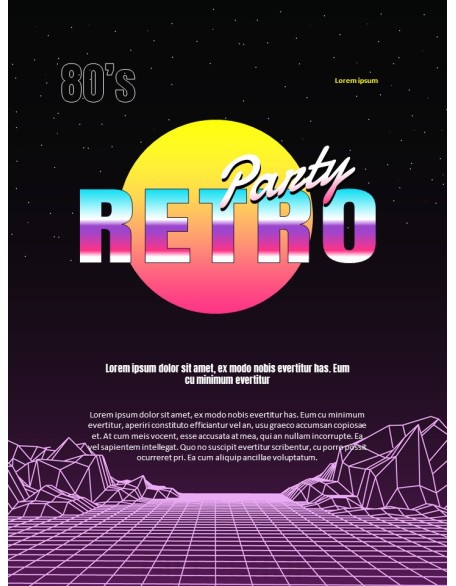 Retro Party Concept Poster elegant ppt templates