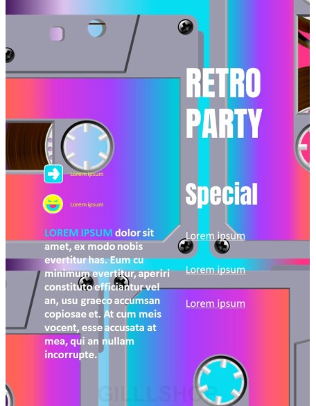 Retro Party Concept Poster elegant ppt templates