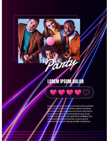 Retro Party Concept Poster elegant ppt templates