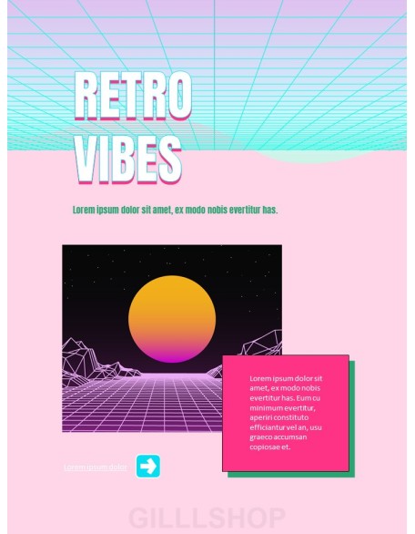 Retro Party Concept Poster elegant ppt templates