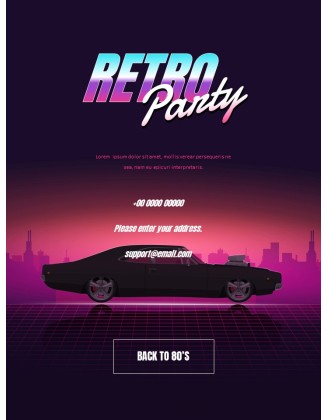 Retro Party Concept Poster elegant ppt templates