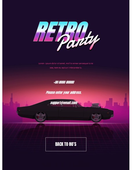 Retro Party Concept Poster elegant ppt templates