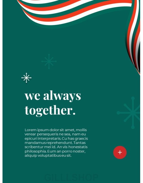 Merry Christmas Together presentation slides ppt