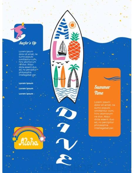 Summer Dive Surfing Theme Presentation Design