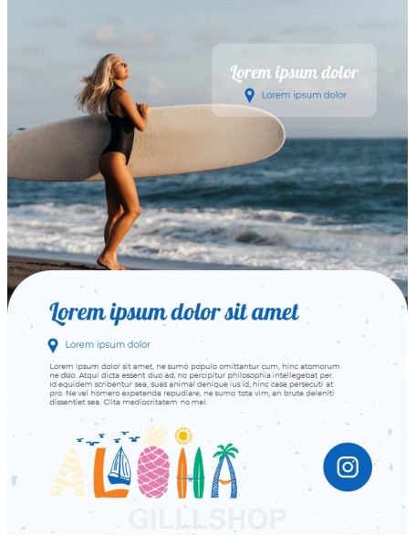 Summer Dive Surfing Theme Presentation Design